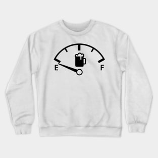 Beer Fuel Gauge (black) Crewneck Sweatshirt